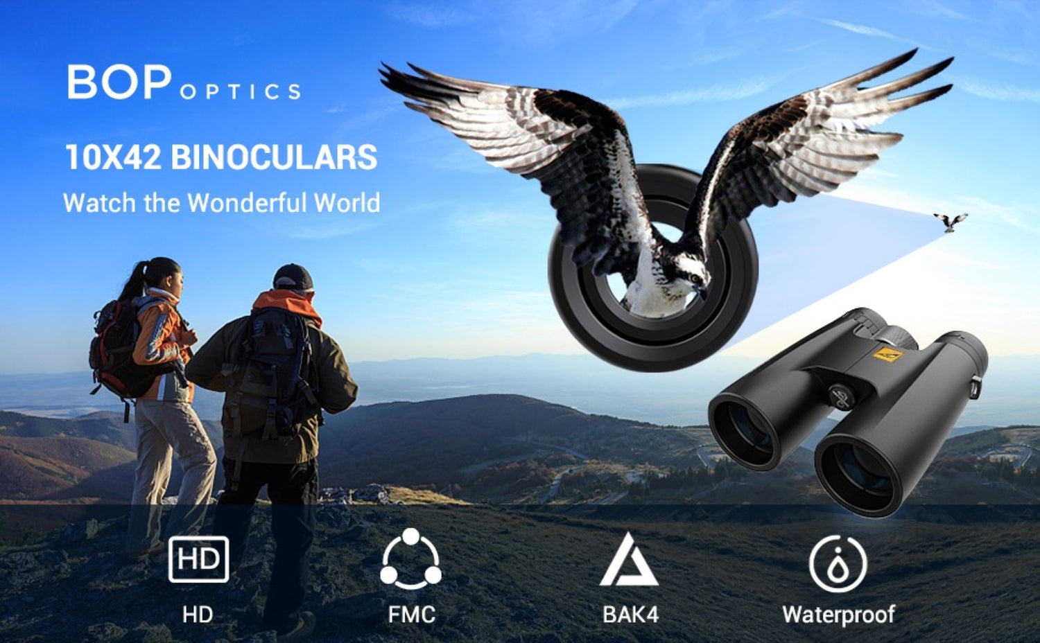 Binoculars for Adults 10x42 Binoculars for Bird Watching, Hunting Binoculars, Travel Accessories