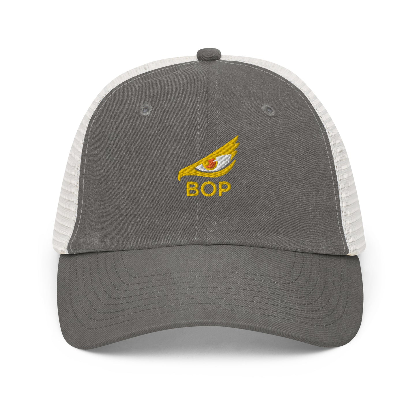 BOP Trucker Hat with Gold Eagle Eye